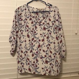 💜TRADED💜 Floral Quarter sleeve blouse